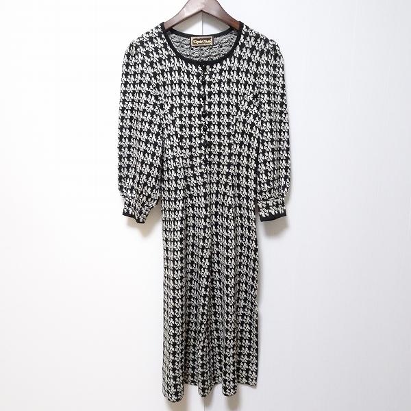 wnc サイトウトヨコ 斉藤都世子 ワンピース 黒 白 ニット ラメ 千鳥格  