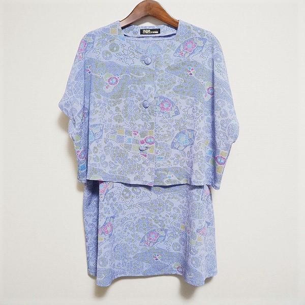 spc シセンドウ 詩仙堂 セットアップ 紫 ちりめん 半袖 ノースリーブ