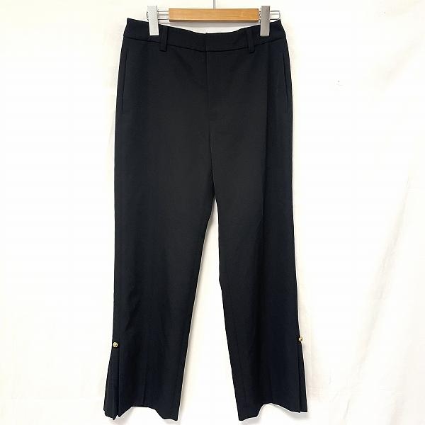 #anc ルシェルブルー LECIELBLEU パンツ ロング プリーツ ピン付き 38 黒 レディース [802162]