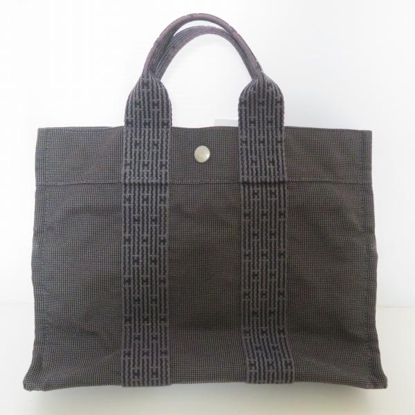 HERMES #anb エルメス トートバッグ エールライン PM グレー系 黒  