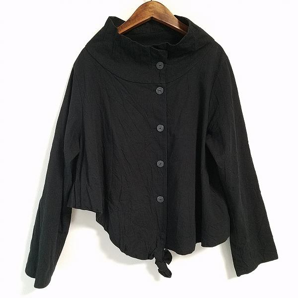 anc ジウセンソユニコ 慈雨 Sensounico ジャケット 40 黒 シワ加工