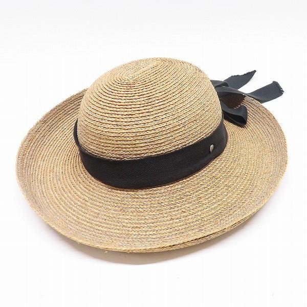 Helen Kaminski 麦わら帽子 ベージュ ブラックリボン Helen Kaminski 麦わら帽子 ベージュ ブラックリボン Helen Kaminski
