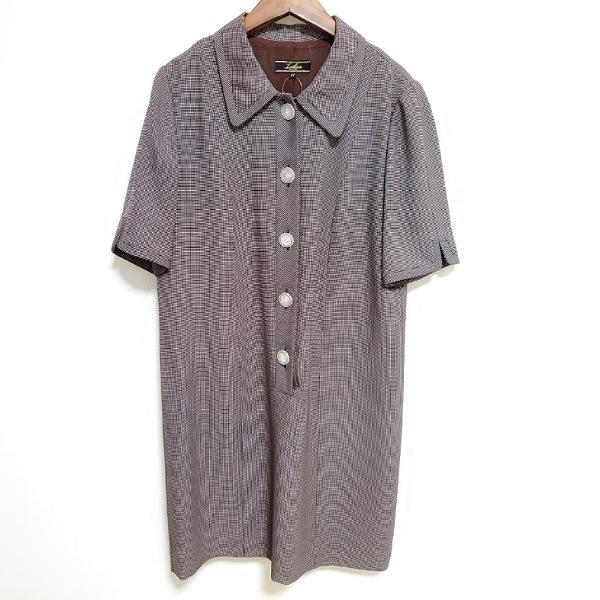 Leilian #snc レリアン ワンピース 11 茶 半袖 レディース [805273  