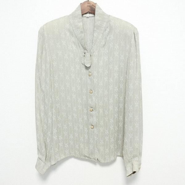 #anc  バリー BALLY シャツ・ブラウス 42 グレー系 総柄 ヴィンテージ レディース [810837]