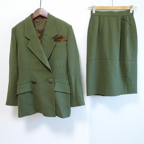 anc ギンザマギー 銀座マギー スカートスーツ 7 カーキ スリーピース  