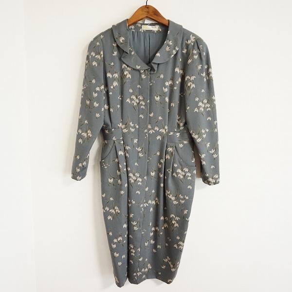 Aquascutum #anc アクアスキュータム ワンピース 10 グレー系 花