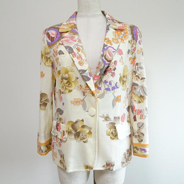 apc レオナール LEONARD ジャケット 11AR アイボリー 花柄 レディース  