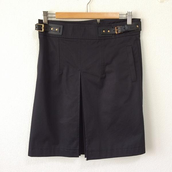 希少廃盤 GUCCI ベルト付き 上質ウール ラップスカート 黒 サイズ40 GUCCI（グッチ） #anc スカート 40 黒 ベルト付き イタリア製