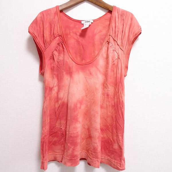 #snc クロエ Chloe カットソー M ピンク タイダイ レディース [818045]