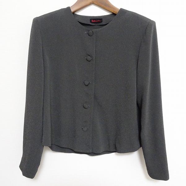 #apc  詩仙堂 ヒトシタムラ ジャケット グレー ちりめん 無地 ノーカラー レディース [819972]