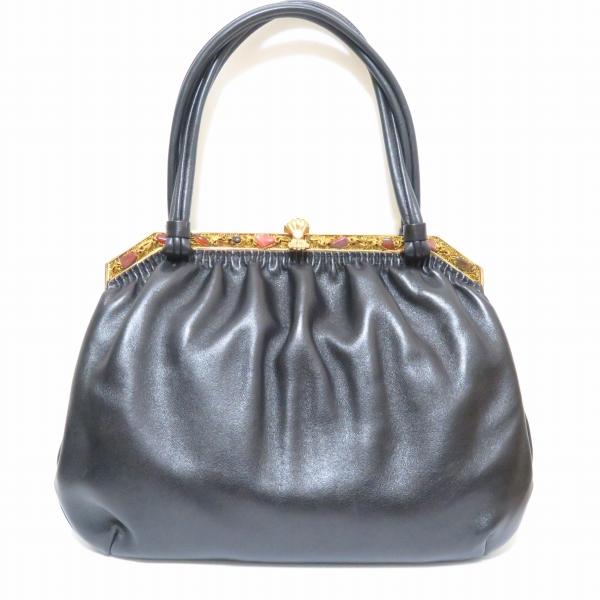 anb ハマノ HAMANO ハンドバッグ サンピエトロ 濱野皮革工藝 黒