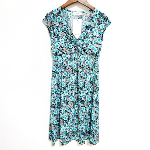 #snc ファス フィーユ FAS FILLE ワンピース 緑系 花柄 ノースリーブ フランス製 フランス製生地 タグ付き 美品 レディース [821412]
