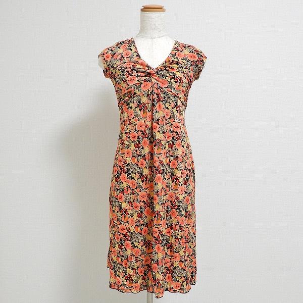 snc フィフィーユ FIFILLES ワンピース ノースリーブ ひざ丈 花柄 T1  