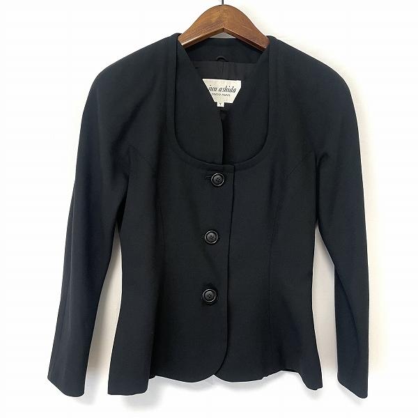 JUN ASHIDA #anc ジュンアシダ junashida ジャケット ノーカラー 7 黒