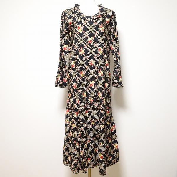 KANEKO ISAO（カネコイサオ） #apc ワンピース 黒 チェック 花柄 