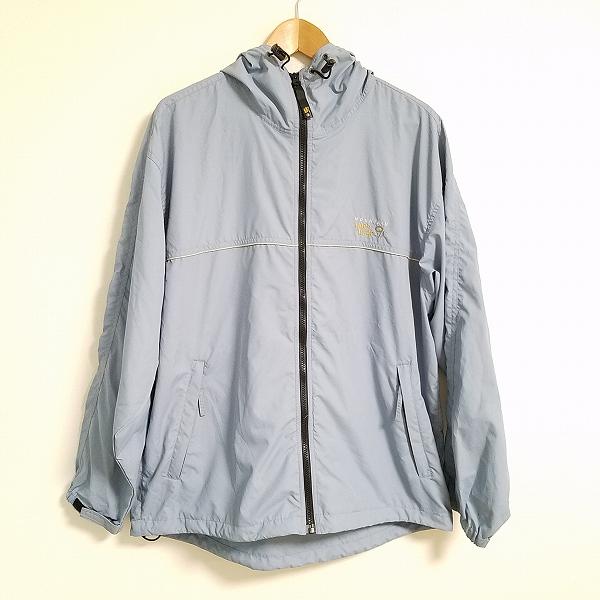 #anc MOUNTAIN HARD WEAR ブルゾン XL ジップアップ 水色 フード付き メンズ [822846]