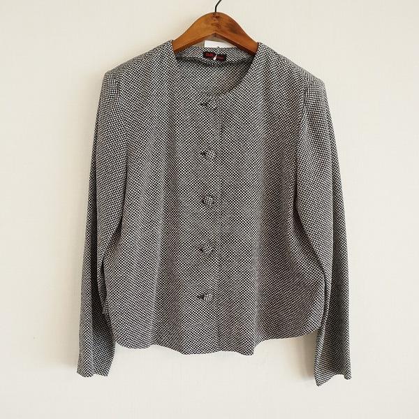 #apc シセンドウ 詩仙堂 シャツ・ブラウス 黒系 ちりめん 鹿の子柄 レディース [823157]
