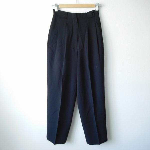 #anc  GKITALIYA 伊太利屋 パンツ 7 黒 センタープレス ロゴ ラインストーン レディース [823349]