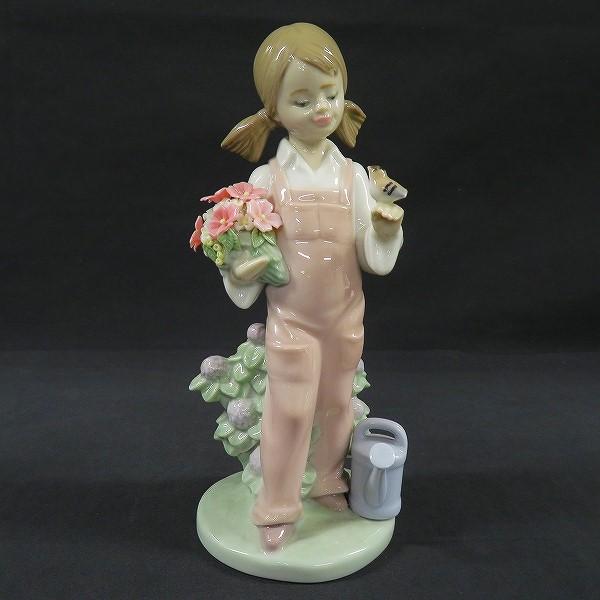 LLADRO 小鳥と話す少女リヤドロ陶器置物 【公式通販】