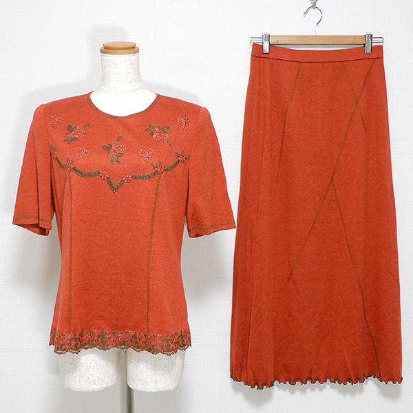 snc インポートロッサ import Rossa セットアップ 半袖 ロング丈 刺繍  