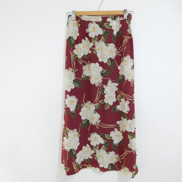 INGEBORG #anc インゲボルグ スカート M えんじ 花柄 ロング  