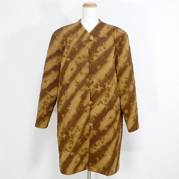 #wnc シセンドウ 詩仙堂 コート 中綿 キルティング 紅葉 千鳥柄 茶系 レディース [831397]