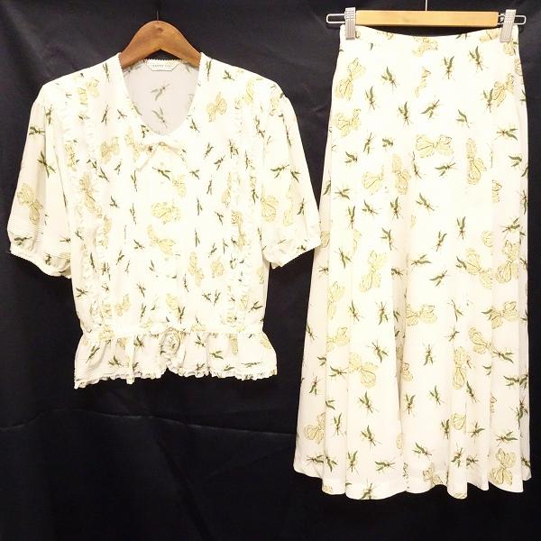 spc カネコイサオ KANEKO ISAO セットアップ 白 マルチ リボン 花柄  