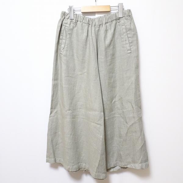 snc グンゲンドウ 群言堂 石見銀山 パンツ 緑系 麻 ワイド スラックス  