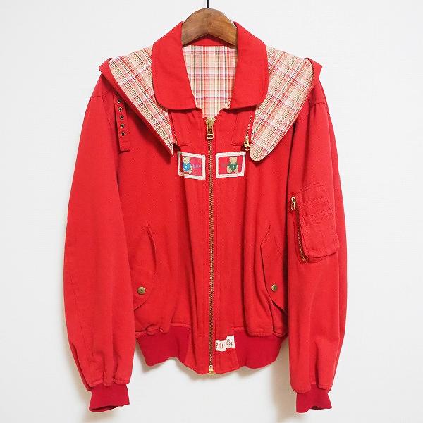 apc ピンクハウス PINKHOUSE ブルゾン 赤 フード付き ジップアップ 