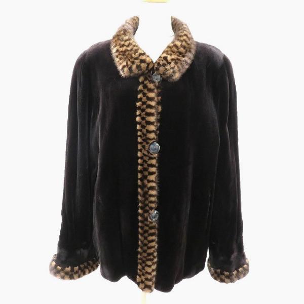 wnc シゼンヌ Cizenne 毛皮コート M こげ茶 シェアードミンク