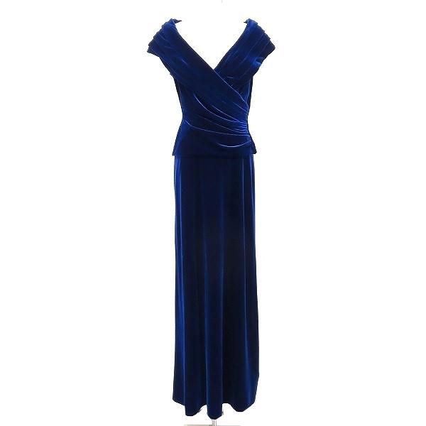 wnc タダシショージ TADASHI SHOJI PETITE セットアップ PS 青 ベロア