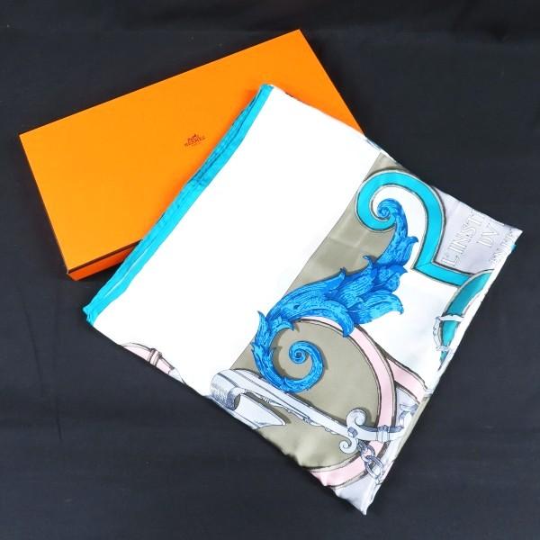 apzs エルメス HERMES スカーフ カレ140 L'INSTRVTION DV ROY 帝王学