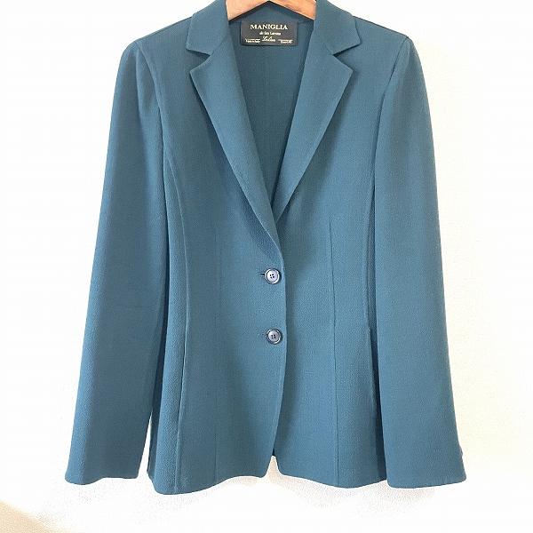 anc マニーリア レリアン Leilian ジャケット 9 緑系 MANIGLIA anc マニーリア レリアン Leilian ジャケット 9 緑系 MANIGLIA