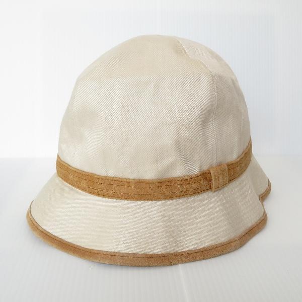 HERMES（エルメス） #apzh ハット 帽子 58 麻 スエード 羊革 ベージュ