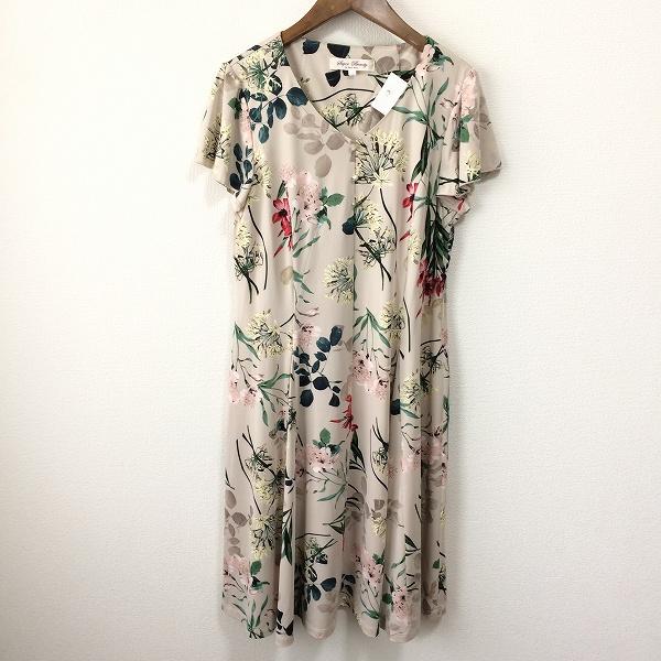 Super Beauty フラワープリント 半袖ワンピース 42 ヒロ Super Beauty