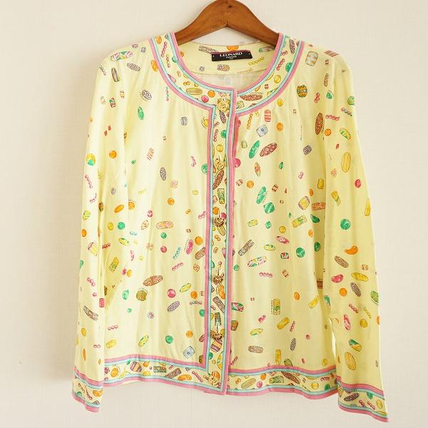 LEONARD #apc レオナール カーディガン M 黄色 柄 金ボタン