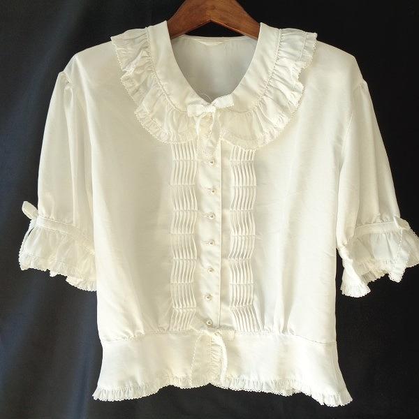 INGEBORG #snc インゲボルグ シャツブラウス 白 フリル リボン