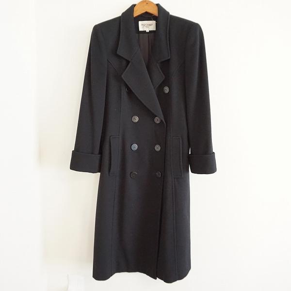 ROCHAS #wnc ロシャス レリアン Leilian コート 9 黒 カシミヤ混