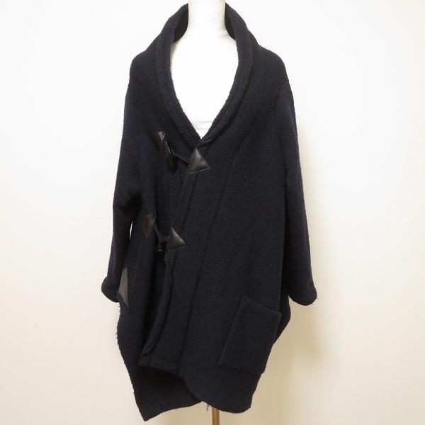 【美品】リミフゥ ニットコート 美品 【Limi feu リミフゥ】 レザー ニット ロング コート