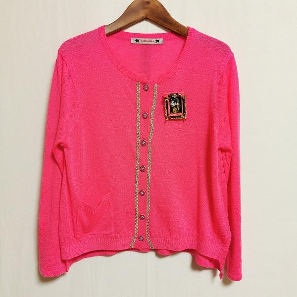 anc アルベロベロ ALBEROBELLO カーディガン 長袖 モチーフ ピンク  