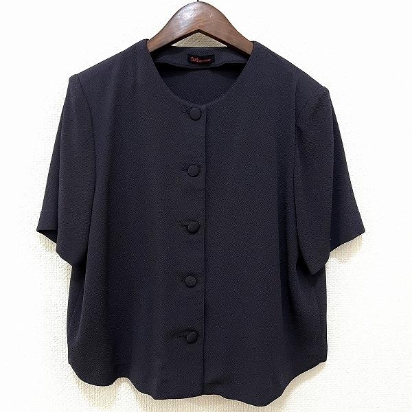 #spc 詩仙堂 ヒトシタムラ ジャケット 紺 ちりめん 七分袖 レディース [862739]