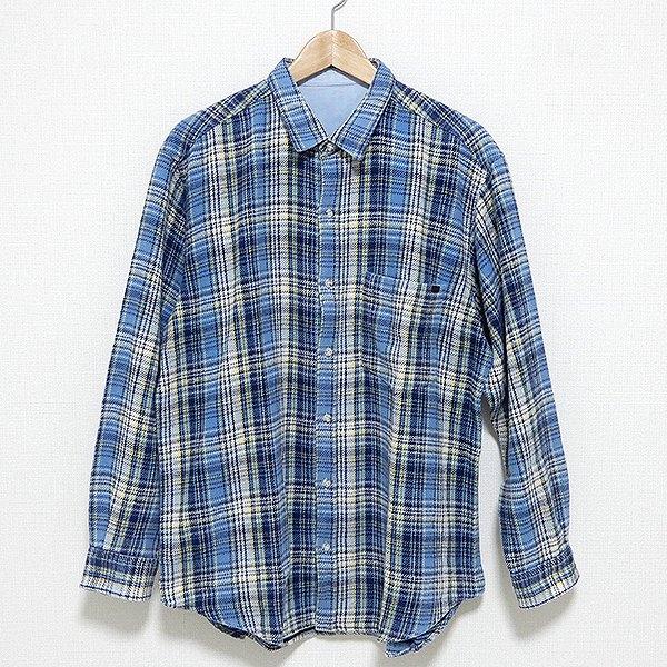 PAPAS（パパス） #wpc 長袖シャツ ネルシャツ チェック L 青系 メンズ