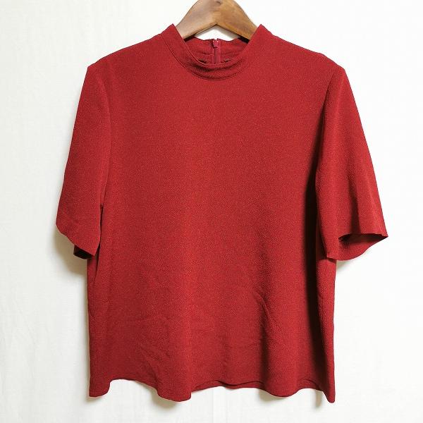 #snc シセンドウ 詩仙堂 ヒトシタムラ カットソー ちりめん 半袖 無地 赤系 レディース [864457]