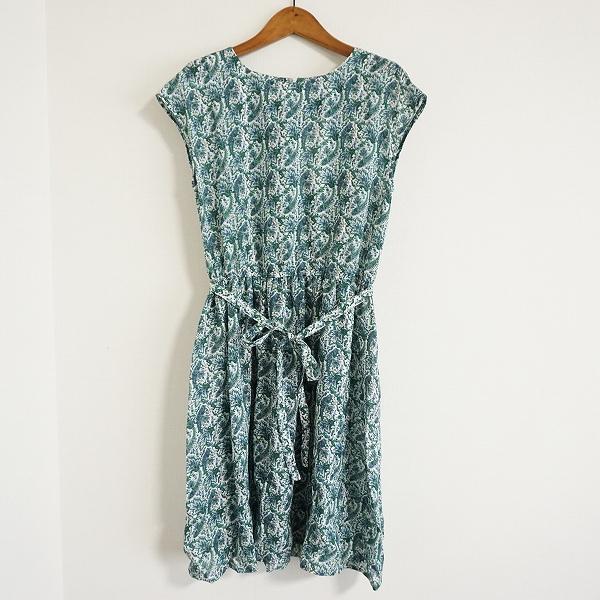 銀座マギー #snc ギンザマギー ワンピース 38 緑 半袖 ペイズリー柄