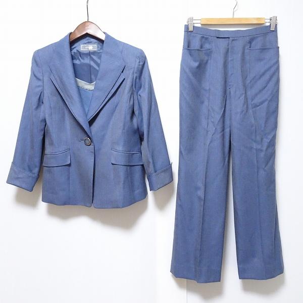 anc ギンザマギー 銀座マギー パンツスーツ セットアップ 40 青系  