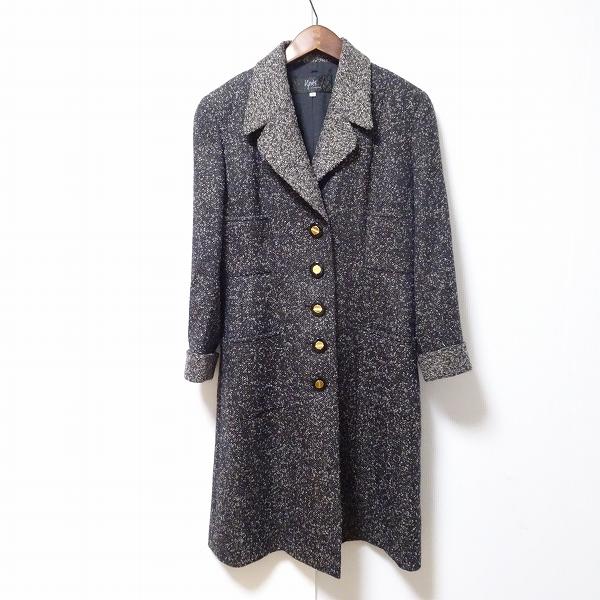 銀座マギー #wnc イネス ignes コート 40 グレー系 ツイード ラメ 美品