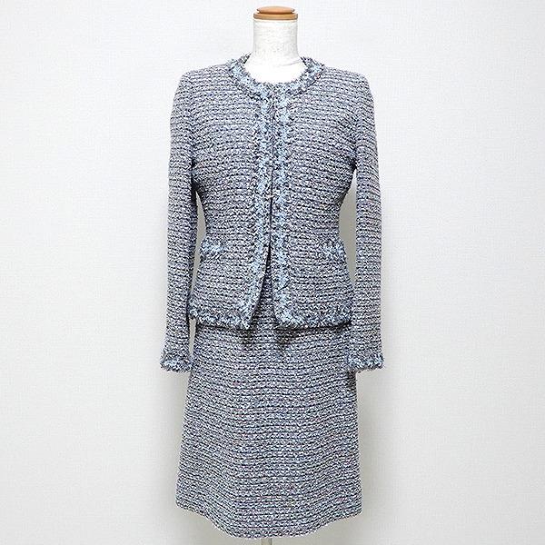 anc 銀座マギー ワンピーススーツ ツイード ラメ LINTON イギリス製  
