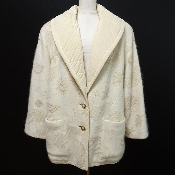 高級 美品 インポートロッサ ワンピース カーディガン シルク 花柄 46