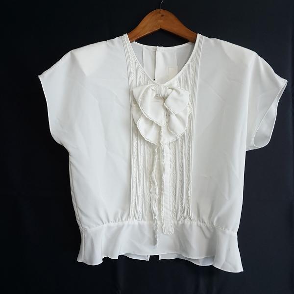PINKHOUSE】フリル付きホワイトシャツ 半袖