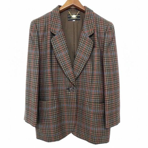 Leilian（レリアン） #wnc ジャケット 11 茶 赤 青 イタリア製生地